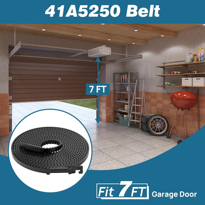 PETOX Upgrade 41A5250 41AB050-2 Belt for 7ft High Garage Door, 237" Garage Door Opener Belt Compatible with Chamberlain Craftsman LiftMaster Sentex Whisper Garage Door Opener Models WD822KD 248739 248754 - Image 5